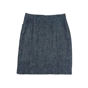 Boden Skirt Women’s Size 6 US Grey Black British Tweed Chevron Wool